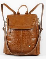 Mochila Bolsa Feminina Escolar Para Notebook Viagem Couro - Betania Couros
