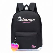 Mochila Bolsa Feminina Onbongo Escolar Faculdade Viagem Resistente Pompom Mochila Bolsa Feminina Onbongo Escolar Faculdade Viagem Resistente Pompom