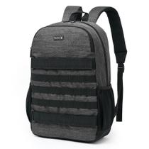 Mochila Bolsa Hurley Escolar Trabalho Faculdade Masculina Impermeável Resistente Espaçosa Cinza Casual