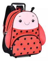 Mochila bolsa infantil Com Rodinhas bichinhos creche menina pequena mini rodas escolar carrinho