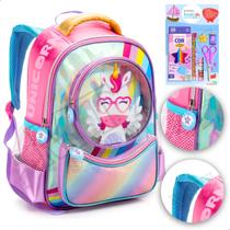 Mochila Bolsa Infantil de Costas e Kit Escolar Menina - MT7 STORE