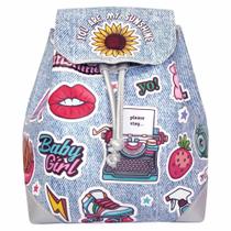 Mochila Bolsa Infantil Feminina Stickers Costas, Magic Mochila Bolsa Infantil Feminina Stickers Costas, Magic