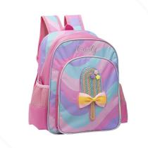 Mochila Bolsa Infantil Menina Costas Escolar Passeio Sorvete