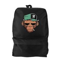 Mochila Bolsa Masculina Basica Escolar Pega a Visão Estampado Macaco