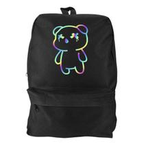 Mochila Bolsa Masculina Basica Escolar Pega a Visão Estampado Urso Color