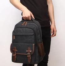 Mochila Bolsa Masculina Feminina Espaçosa Moderna Alto Padrão Reforçada De Lona Dia a Dia Trabalho Escolar Passeio Faculdade