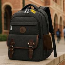 Mochila Bolsa Masculina Feminina Espaçosa Moderna Alto Padrão Reforçada De Lona Dia a Dia Trabalho Escolar Passeio Faculdade