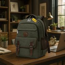 Mochila Bolsa Masculina Feminina Espaçosa Moderna Alto Padrão Reforçada De Lona Dia a Dia Trabalho Escolar Passeio Faculdade