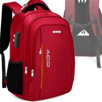 Mochila Bolsa Masculina Feminina Notebook Anti Furto Resistente A Agua Reforçada USB