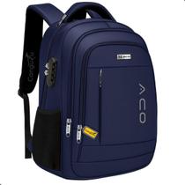 Mochila Bolsa Masculina Feminina Notebook Bolso Antifurto Cadeado na Lateral Alto Padrão e Com Saída USB Trabalho Faculdade Escolar Viagem Dia a Dia
