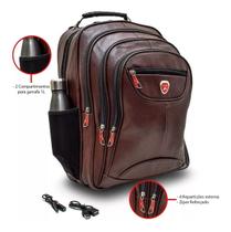 Mochila bolsa masculina impermeável material sintético ecológico notebook reforçada resistente viagem executiva antifurto grande top 4 compartimentos