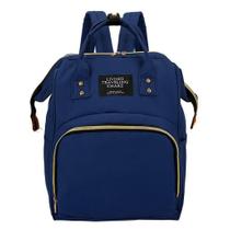 Mochila Bolsa maternidade bebê Mamãe multifuncional impermeável térmica azul