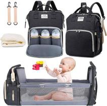 mochila bolsa maternidade berço living traveling share preta