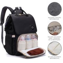 Mochila Bolsa Maternidade Lequeen Bebê Menina Menino Com Bolso Térmico