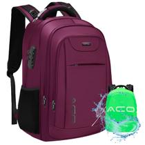 Mochila Bolsa Notebook Masculina Feminina Com Capa de Chuva Bolso Antifurto Escolar Faculdade Viagens Com Cadeado Saida USB