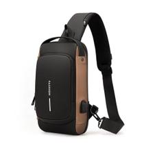 Mochila Bolsa Ombro Transversal Usb Cadeado Impermeável