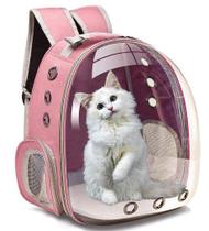 Mochila Bolsa para Cachorro Gato Visão Panorâmica Astronauta com Respiradores