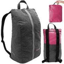 Mochila Bolsa Portatil 18 Litros Base Lite Rosa / Cinza Conquista