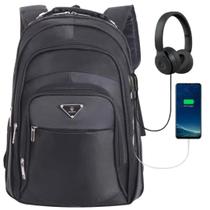 Mochila Bolsa Reforçada Escolar Notebook Ótima Qualidade Faculdade Com Cabo De Aço Executiva Esportiva USB Mala Maletas Grande Viagens Trabalho