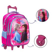 Mochila Bolsa Rodinha Infantil Frozen Led Pisca Pisca Barata