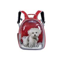 Mochila Bolsa Santino Pet Joy Visor Poliéster Cachorro Gato