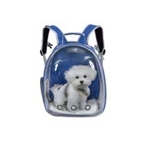 Mochila Bolsa Santino Pet Joy Visor Poliéster Cachorro Gato