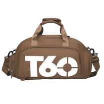 Mochila Bolsa T60 Transversal Para Academia Viagem Marrom