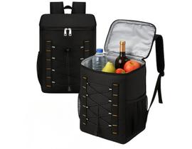 Mochila Bolsa Térmica Grande 30l Passeio Acampamento Luxo Preta Mochila Bolsa Térmica Grande 30l Passeio Acampamento Luxo Preta