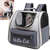 Mochila Bolsa Transporte Cachorro Gato Pet Animais Domesticos Bolso Ventilado Vista Panoramica Passeio Viagem Caminhada Pequeno Meido Porte Casa Peths