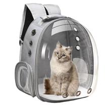 Mochila Bolsa Transporte Pet Gato Cachorro Visao Panoramica 360 Astronauta Bolso Ventilado Alça Ajustavel Passeio Viagem Caminhada Saida