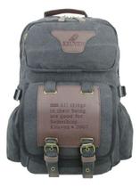 Mochila Bolsa Vintage Notebook Laptop Lona Reforçada Escolar Trabalho Passeio Dia a Dia Masculina Feminina