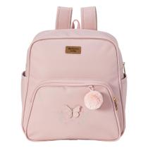 Mochila Borboleta Rosa com Pompom - 01 peça