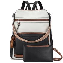 Mochila BOSTANTEN para laptop de couro preta, bege, marrom Mochila BOSTANTEN para laptop de couro preta, bege, marrom