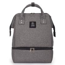 Mochila Breast Pump MOMIGO Cooler à prova de umidade cinza e preta Mochila Breast Pump MOMIGO Cooler à prova de umidade cinza e preta