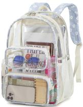 Mochila BTOOP Clear Heavy Duty Transparent 17" para faculdade