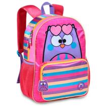 Mochila Bubu Escolar Costas Corujinha Infantil Com Chaveiro