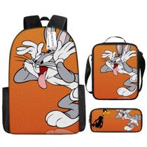 Mochila Bugss Bunnys Cartoon Kids School 3 unidades/conjunto Mochila Bugss Bunnys Cartoon Kids School 3 unidades/conjunto