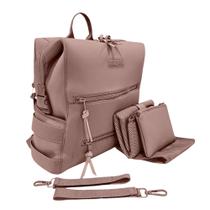 Mochila BUNSO Baby Neoprene para fraldas resistente à água malva