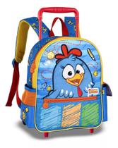 Mochila C/ Rodas Galinha Pintadinha Personalizável Infantil