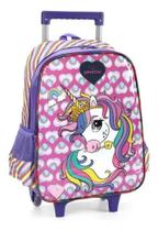Mochila c/ rodas roxo unicornio
