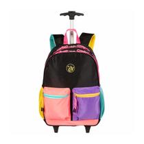 Mochila C/ Rodinhas FemCapricho Contrast PT/RS Sestini