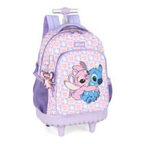 Mochila c/ Rodinhas Grande c/Alça de Costas Stitch Disney