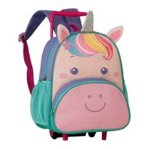 Mochila c/ Rodinhas Pets Animais Bolsa Escolar Infantil Menina Menino Criança Pequena