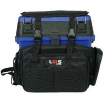 Mochila Caixa De Pesca LMS Lumis Fishing Box Rigidor Rígida Multifuncional Grande Com Banco