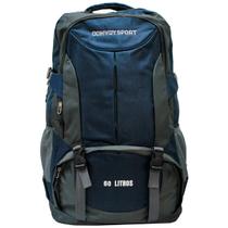 Mochila Camping para Trilha Viagem Reforçada Tática Múltiplos Bolsos 45L - Camping - Convoy - Azul