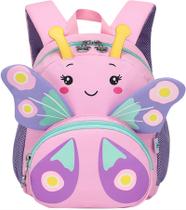 Mochila CAMTOP Cute Kids Toddler rosa borboleta de 1 a 3 anos