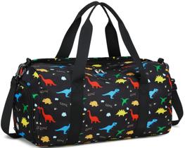 Mochila CAMTOP Kids Dinosaur preta para viagens, ginástica e esportes