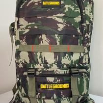 Mochila camuflada de lona camping espaçosa bolsos grandes