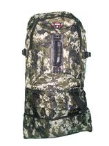 Mochila Camuflada Lona Camping Grande Compartimento Fundo Falso
