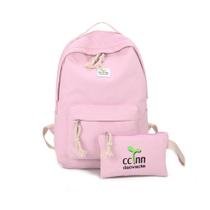 Mochila Canvas Girls Students, conjunto de 2 peças para uso diário